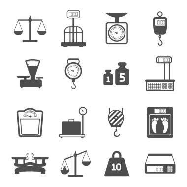 ağırlık ölçekler Icons set