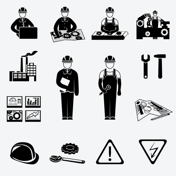 Conjunto de iconos de ingeniería — Vector de stock