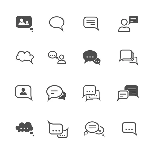 Sohbet Icon set — Stok Vektör