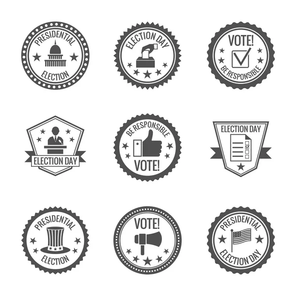 Elections labels set — Stock Vector