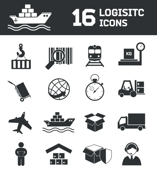 Conjunto de iconos logísticos — Archivo Imágenes Vectoriales
