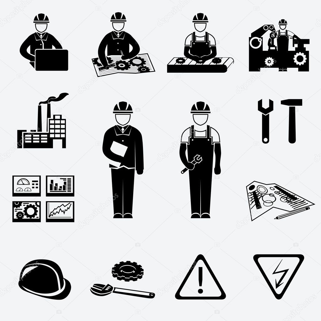 Engineering icons set