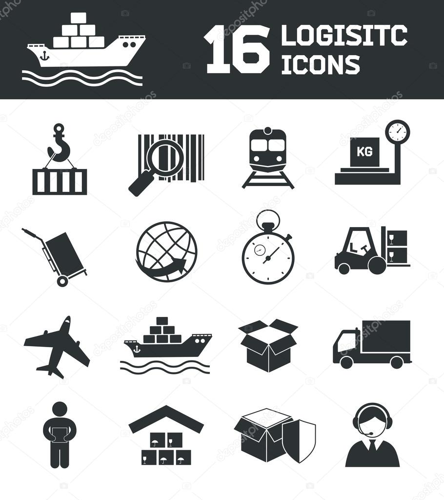 Logistic icons set