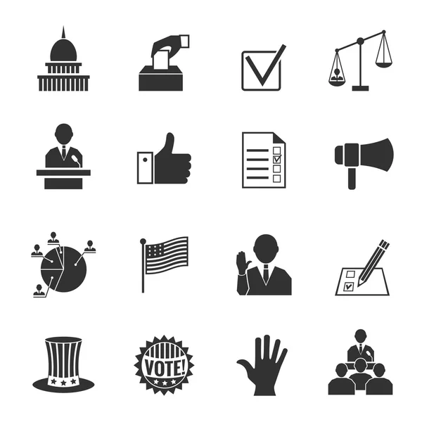 Conjunto de iconos electorales — Vector de stock