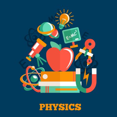 Physics science flat design clipart