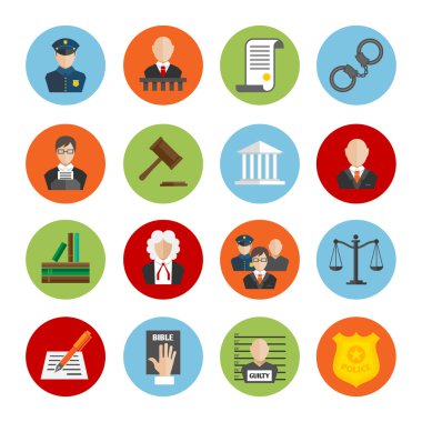 Law Flat Icons clipart