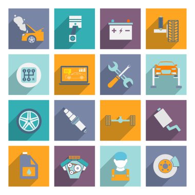 oto servis simge düz