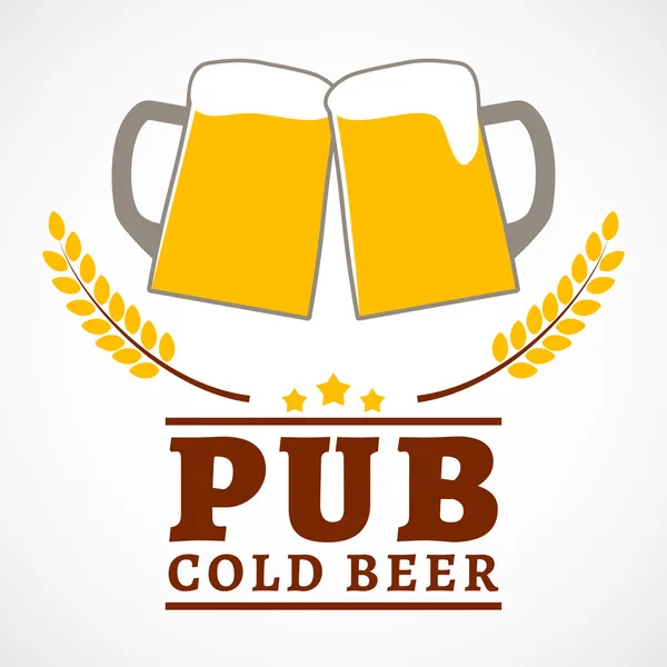 Afiche del pub de cerveza — Vector de stock