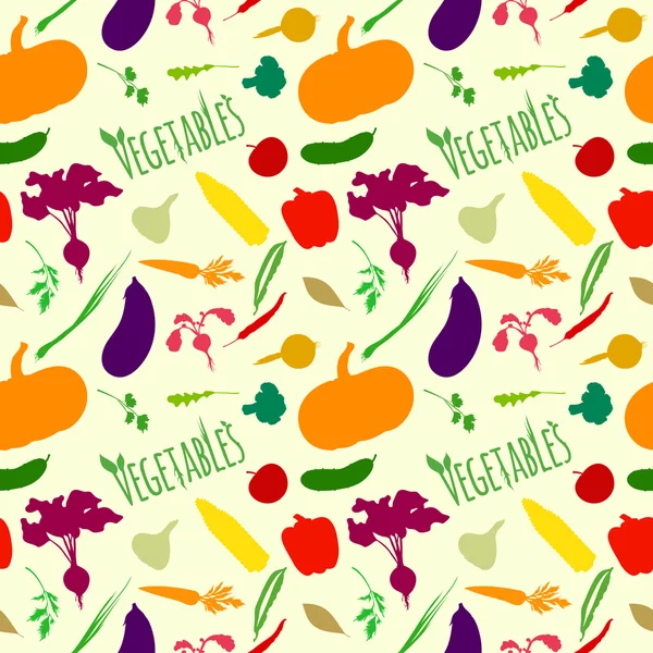 Vegetables seamless pattern — Stock Vector