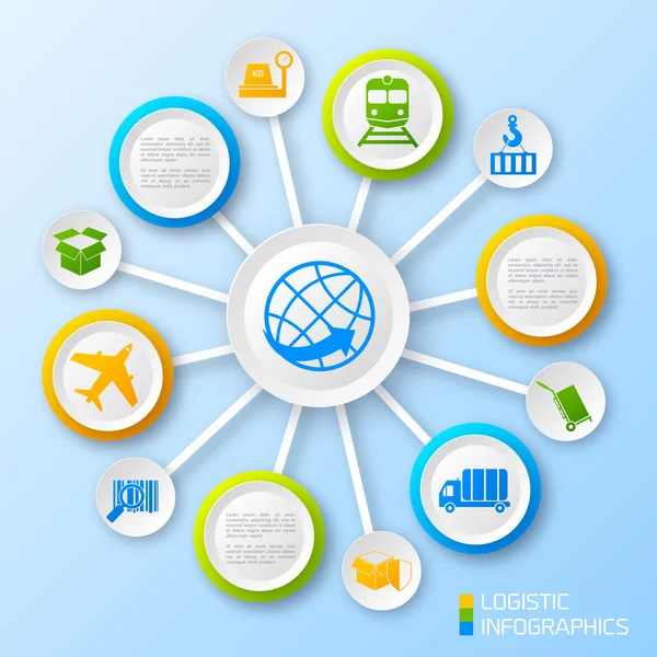 Logistikpapier Infografik — Stockvektor