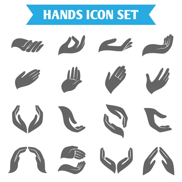 Hand hold protect icons — Stock Vector