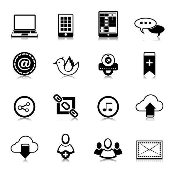 Social media icons set — Stock Vector