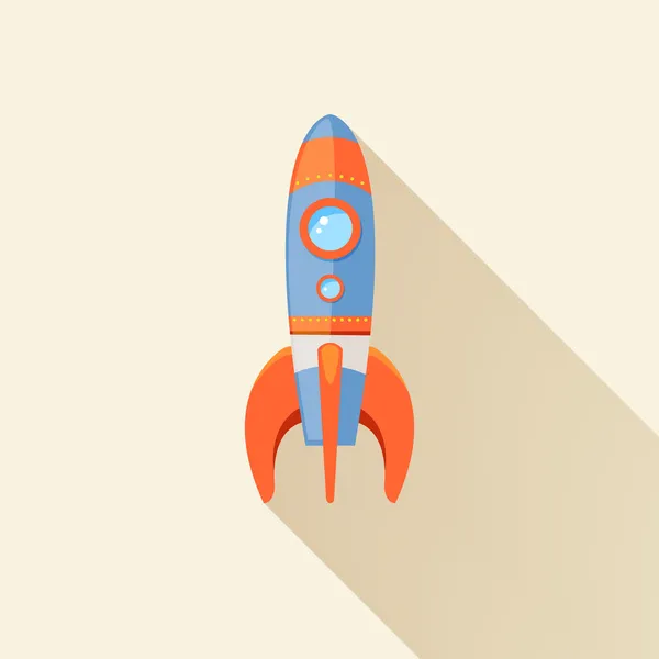 Rocket icono de sombra larga — Archivo Imágenes Vectoriales