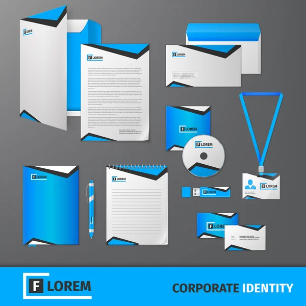 Plantilla de identidad corporativa — Vector de stock