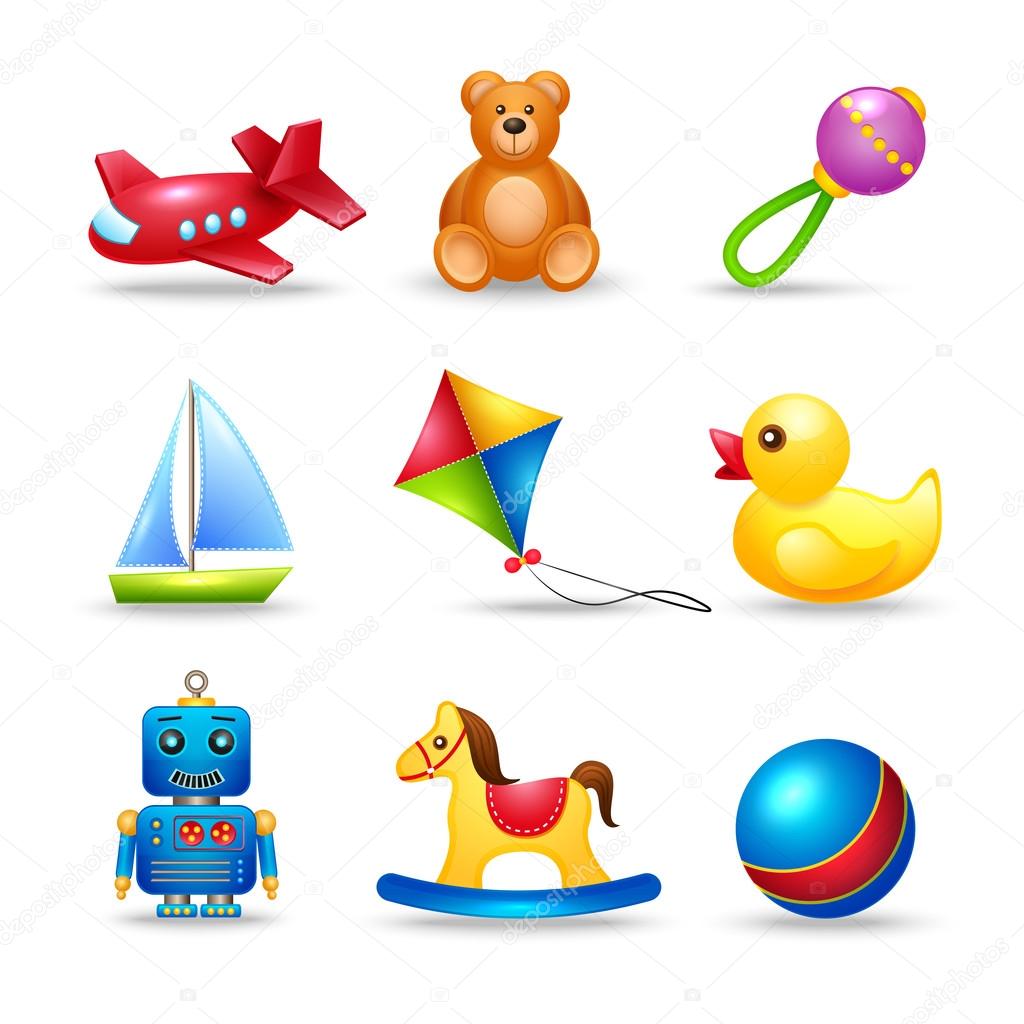 Baby Toys Icons Set