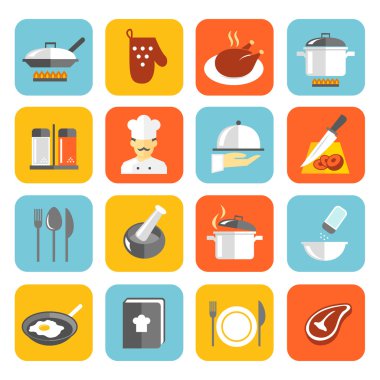 Cooking Icons Flat clipart