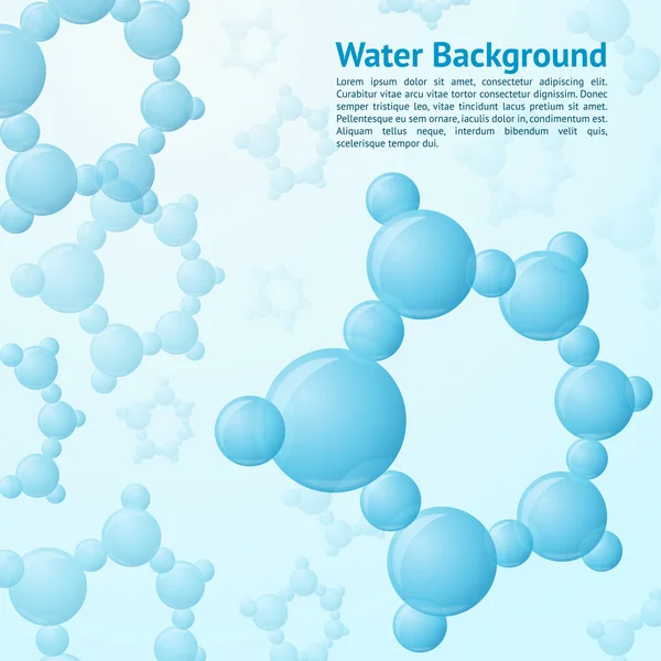 Fundo de moléculas de água — Vetor de Stock