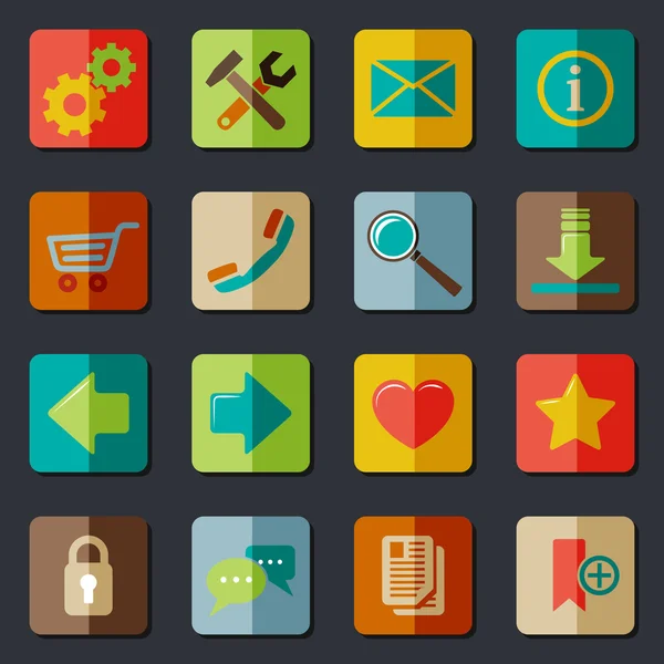 Conjunto de iconos web — Vector de stock