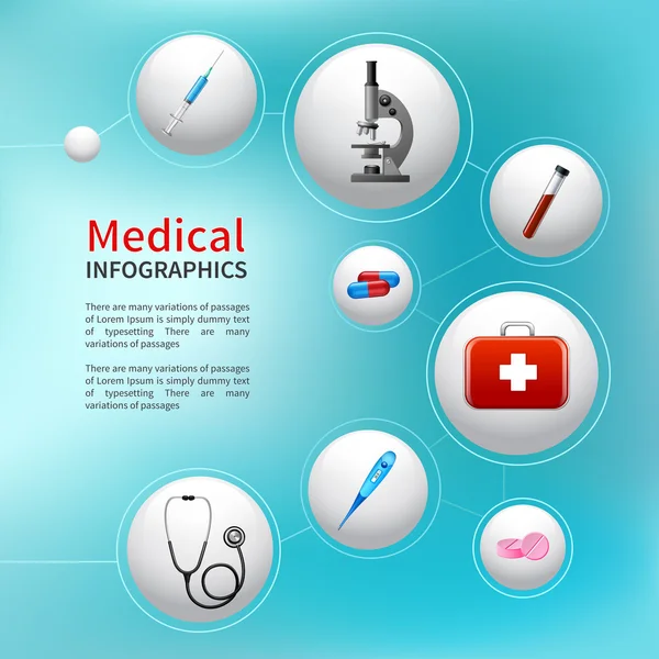 Bulle médicale infographie — Image vectorielle