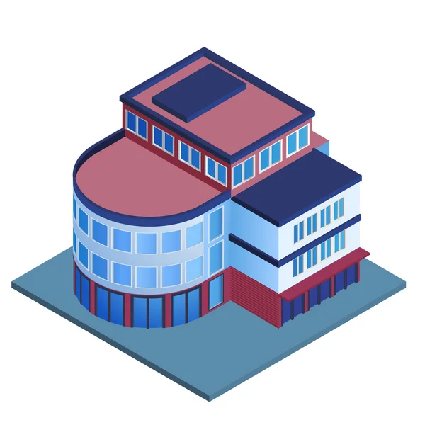 Office building isometric — Stock Vector