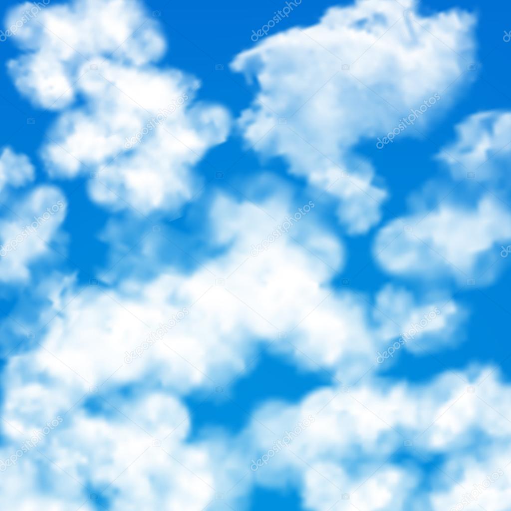 Sky clouds seamless pattern