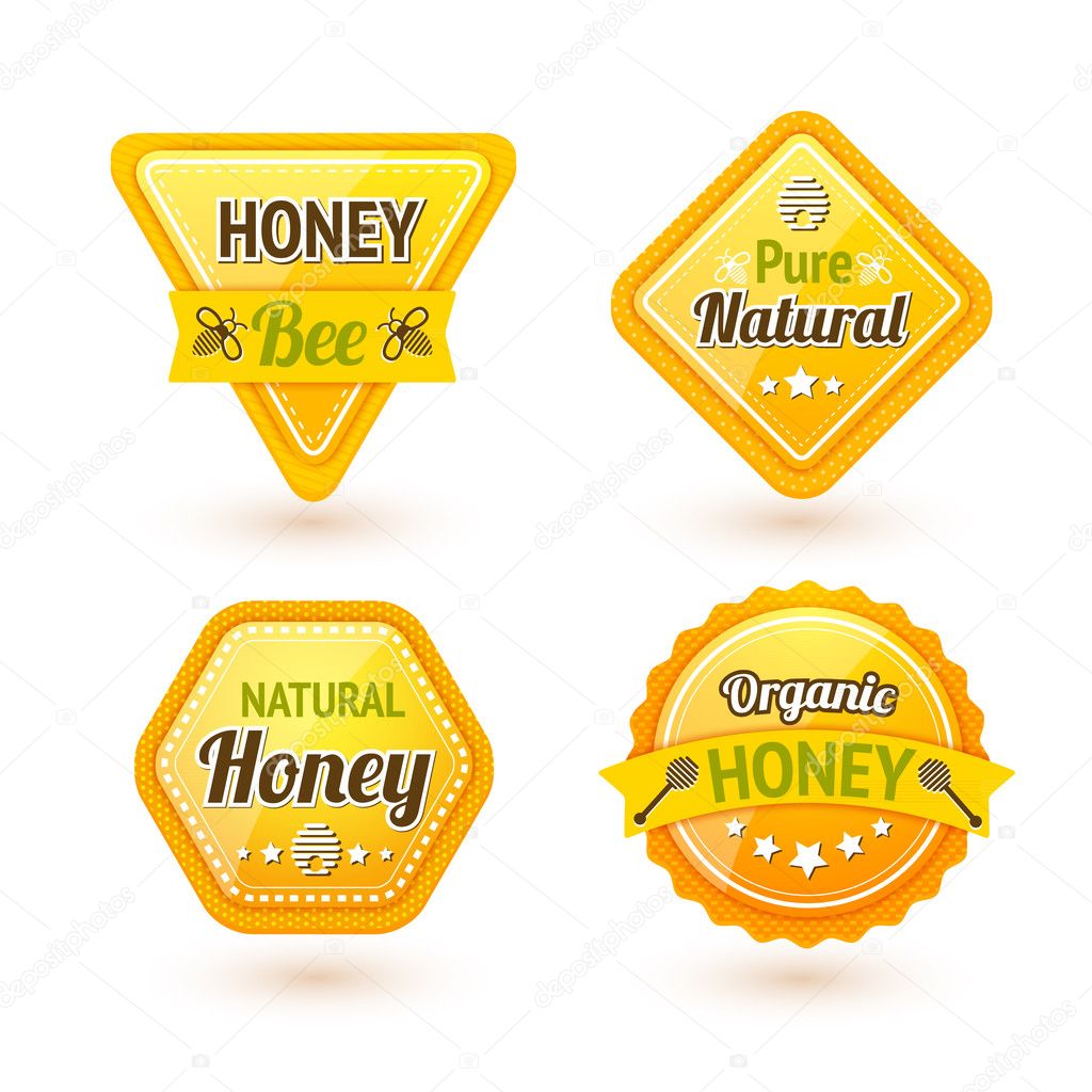 Honey labels set