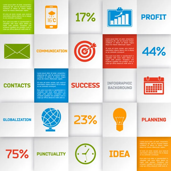 Kotak Infografis Bisnis - Stok Vektor