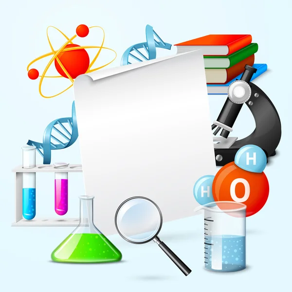 Science realistic frame — Stock Vector