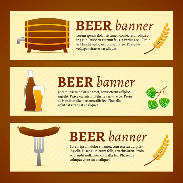 Beer banner set — Stock Vector
