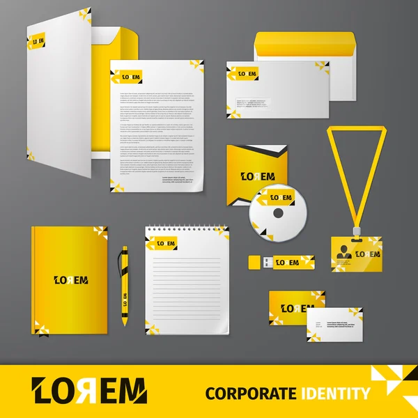 Vorlage zur Corporate Identity — Stockvektor