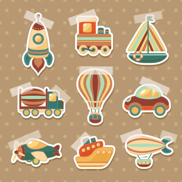 Transport toy stickers set