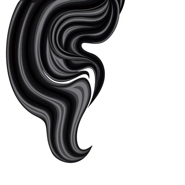 Кьорлінг плюм чорної дівчини волосся — стоковий вектор