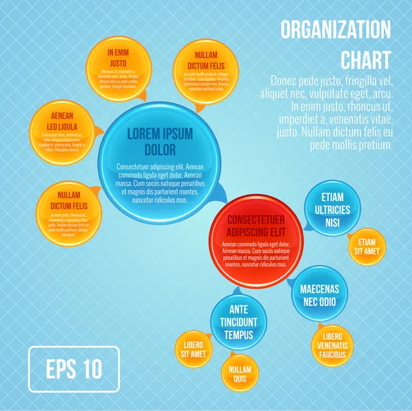 Organigramma infografico — Vettoriale Stock