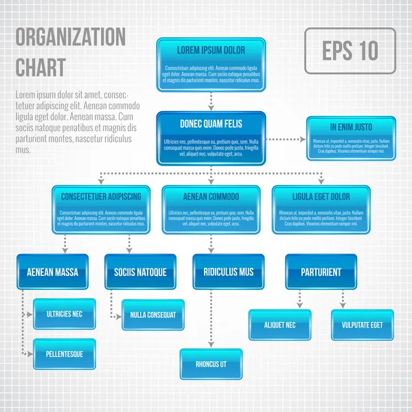 Infografía del organigrama — Archivo Imágenes Vectoriales