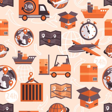 Logistic seamless pattern clipart