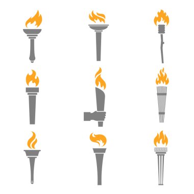 Fire Torch Icons clipart