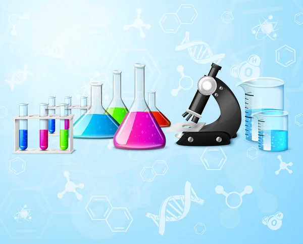 Background di laboratorio scientifico — Vettoriale Stock