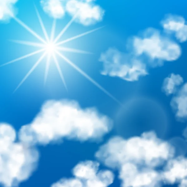 Ciel nuages fond — Image vectorielle