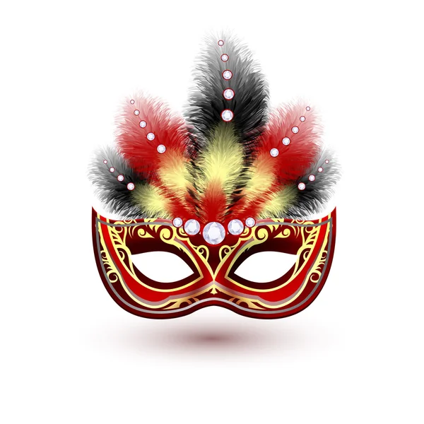 Venetiaanse carnaval masker embleem — Stockvector