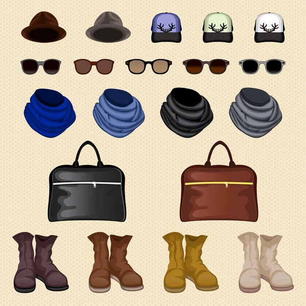 Hipster accesorios hombre — Vector de stock