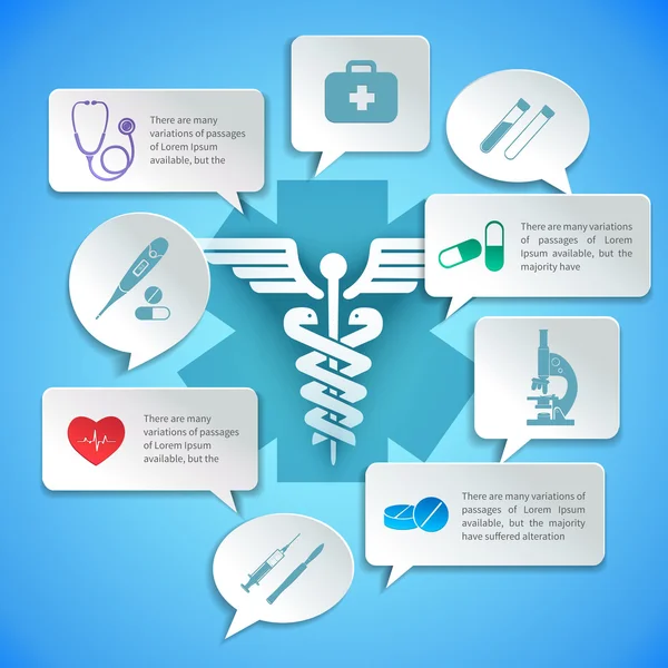 Infográfico de papel médico — Vetor de Stock