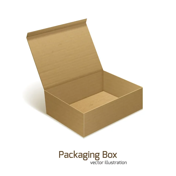Paper packaging box — Stock Vector