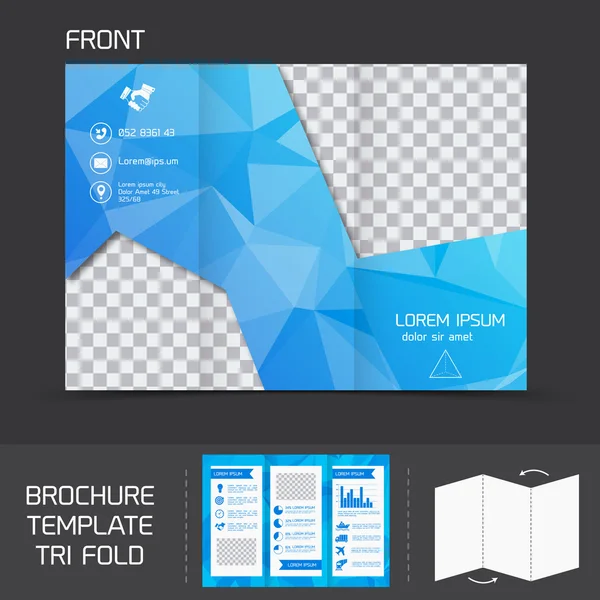 Brochure template tri fold — Stock Vector