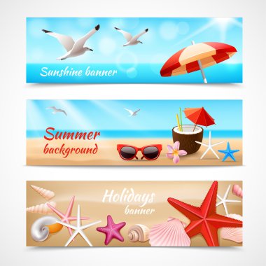 Summer holidays labels clipart