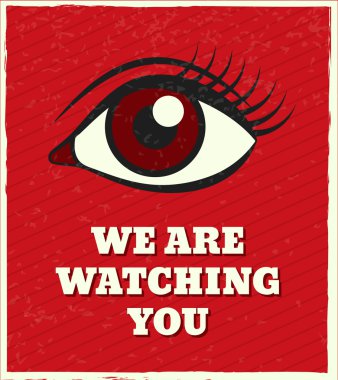 Looking eye poster clipart