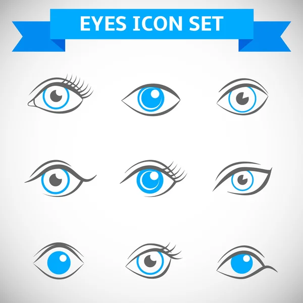 Augen-Symbole gesetzt — Stockvektor