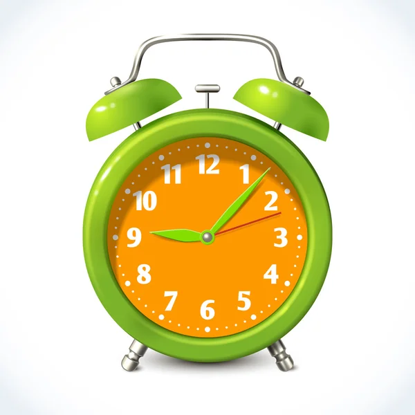 Alarm clock color emblem — Stock Vector