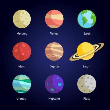 Planets decorative set