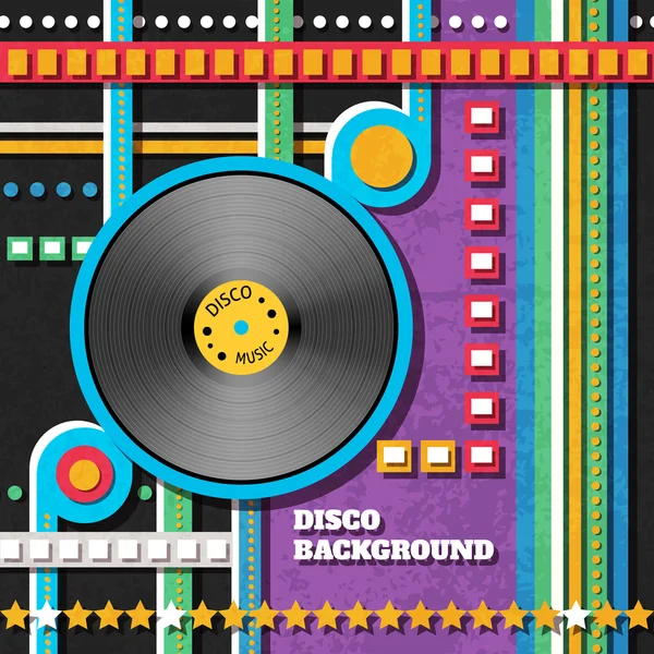 Disco fundo música — Vetor de Stock