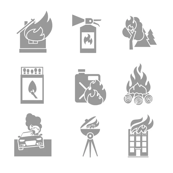 Fire Protection Icons — Stock Illustration Fire Protection Icons Stock Illustration